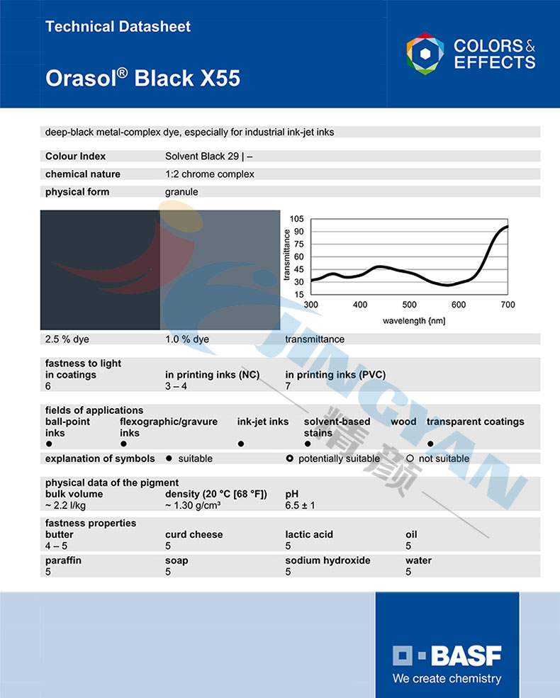 巴斯夫染料黑X55技術說明書